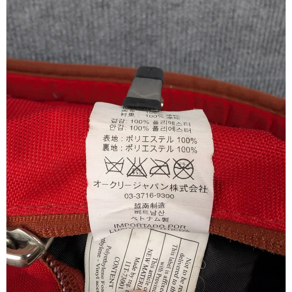 Oakley Works Backpack Vintage Ripstop Utility Pockets Y2K Software Red Thrash